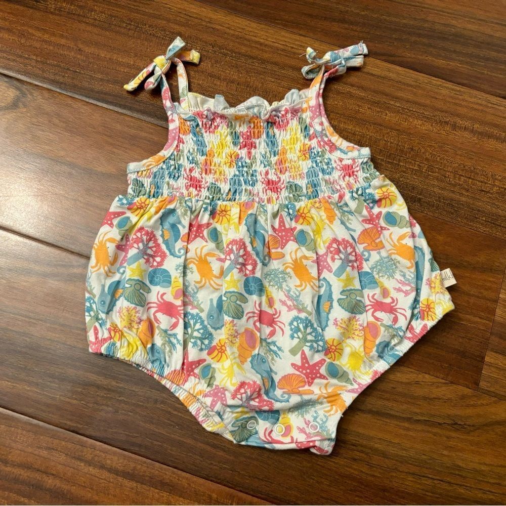 Milkberry sea creature ocean animals white colorful onesie romper